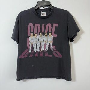 VTG 1998 Spice Girls Spiceworld Tour Concert T-Shirt Med Tultex Tag 90s Band Tee